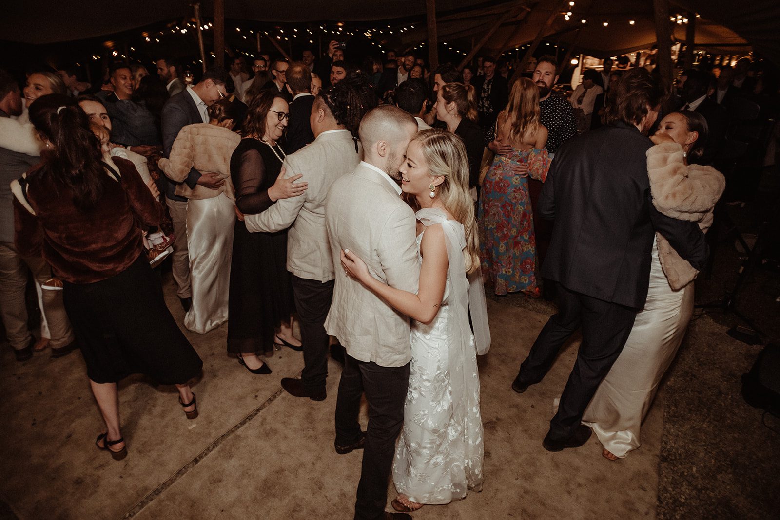 Gorgeous tipi farm wedding, dance floor